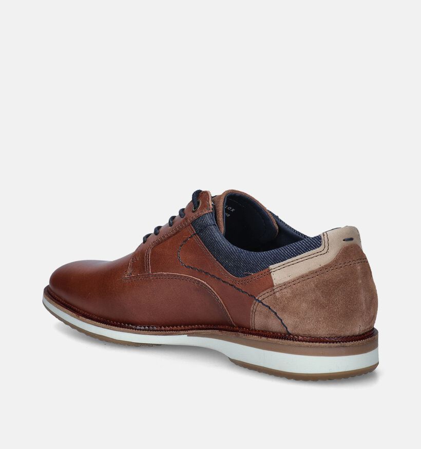 Bufflox Oslo Chaussures à lacets en Cognac pour hommes (353947) - pour semelles orthopédiques