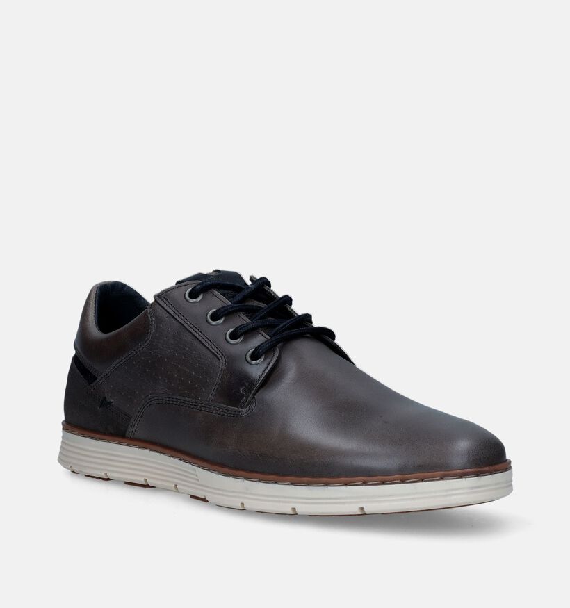 Bullboxer Grijze Veterschoenen voor heren (344479) - geschikt voor steunzolen