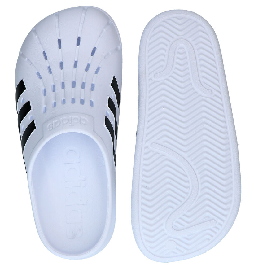 adidas Adilette Clog Witte Slippers in kunststof (291824)