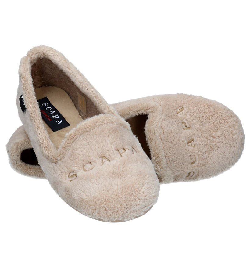 Scapa Beige Gesloten pantoffels voor dames (332659)