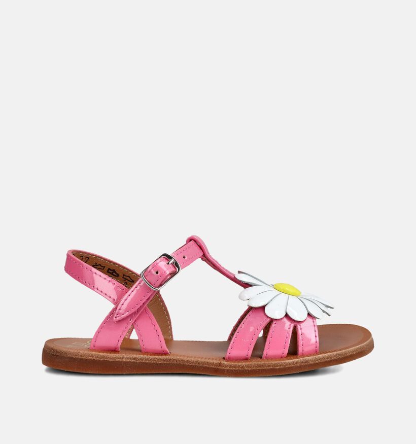 Pom d'Api Plagette Big Flower Roze Sandalen voor meisjes (370274)
