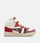Gola Tallon Safari Strap Baskets montantes en Blanc/Rouge pour filles (376291) - pour semelles orthop&eacute;diques