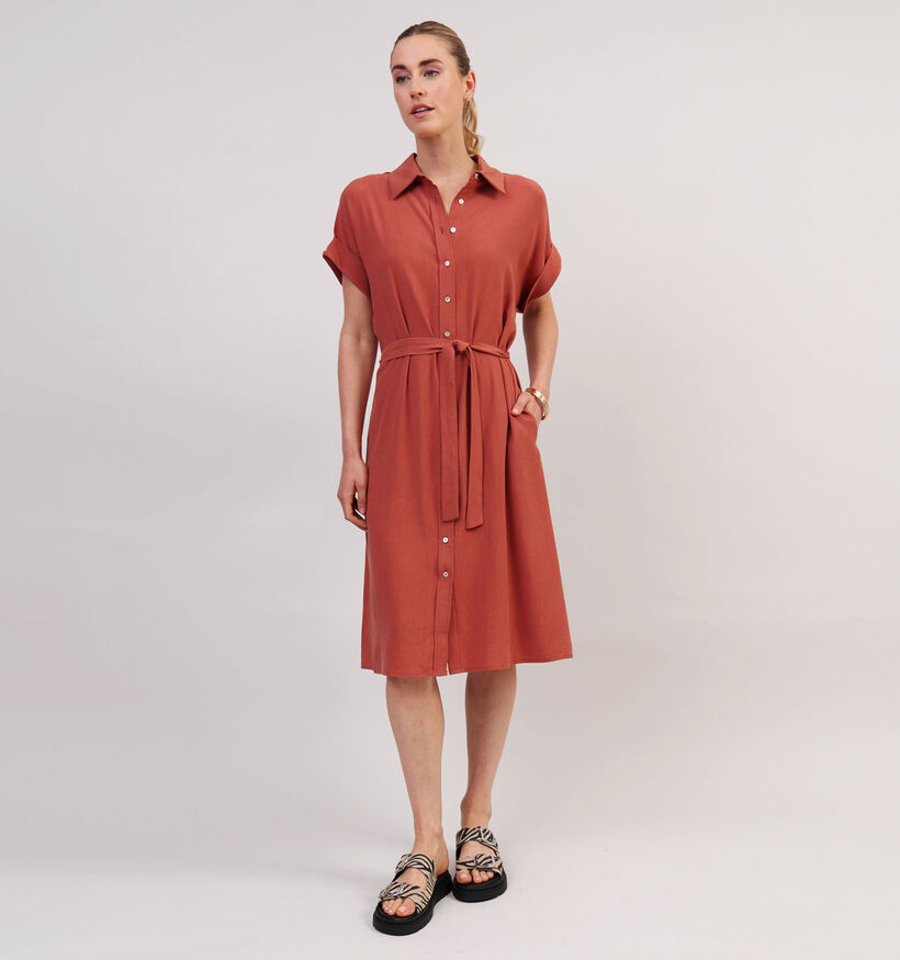 Reu Mazarine Amaryllis Robe chemise en Rouge pour femmes (361170)