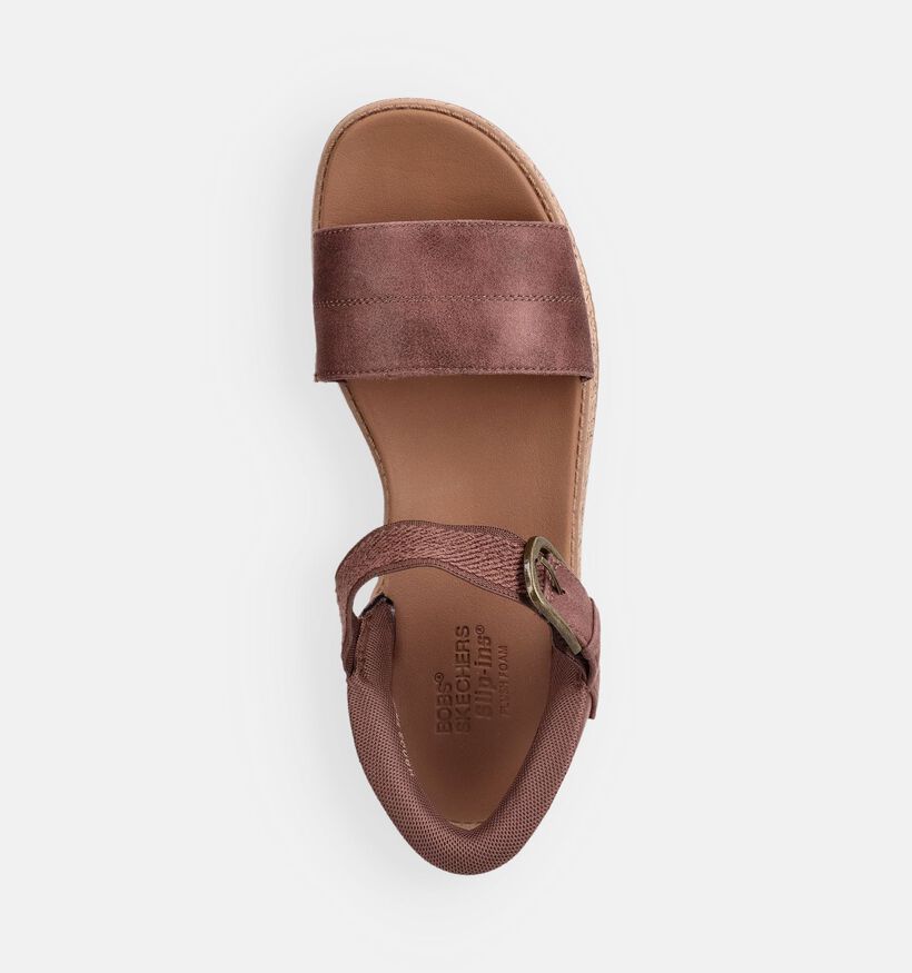 Skechers Bobs Sun Vibe Be Corky Bruine Sandalen voor dames (371225)