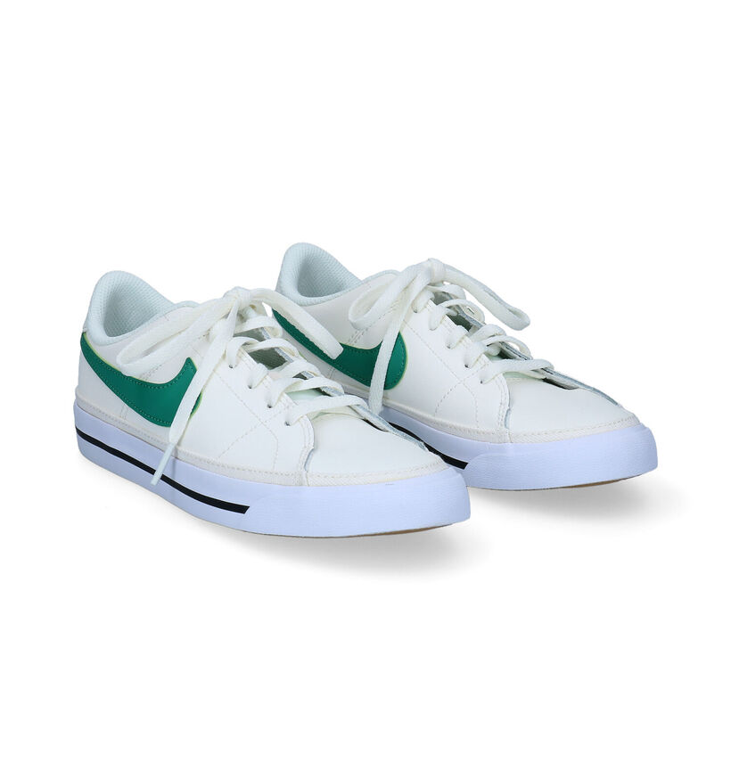 Nike Court Legacy GS Baskets en Blanc pour garçons (309150)