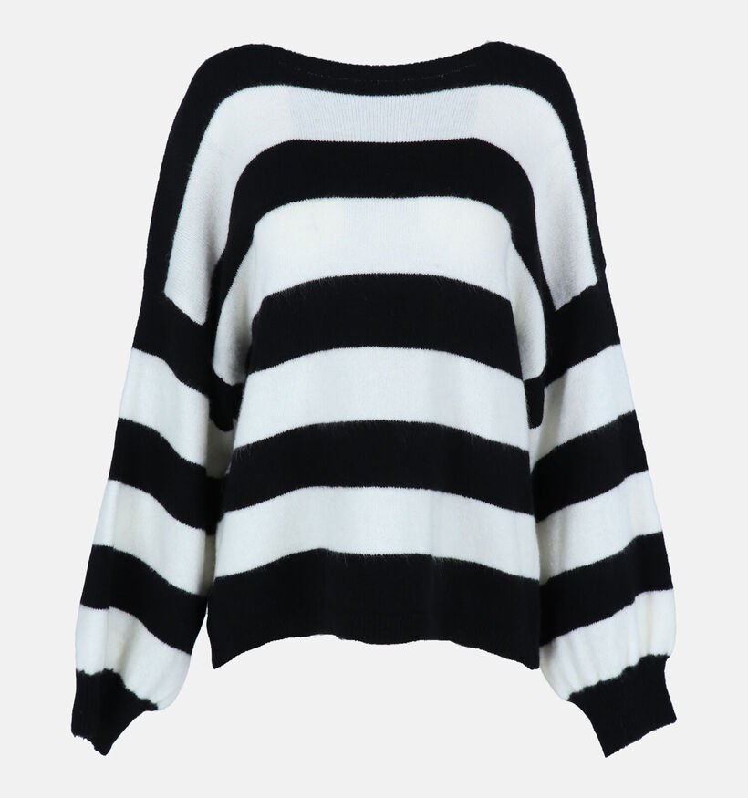 Dolce C. Pull rayé en Noir / Blanc (326406)