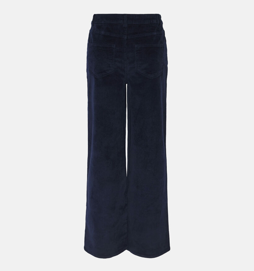 Pieces Rillo Pantalon large en corduroy en Bleu pour femmes (348380)