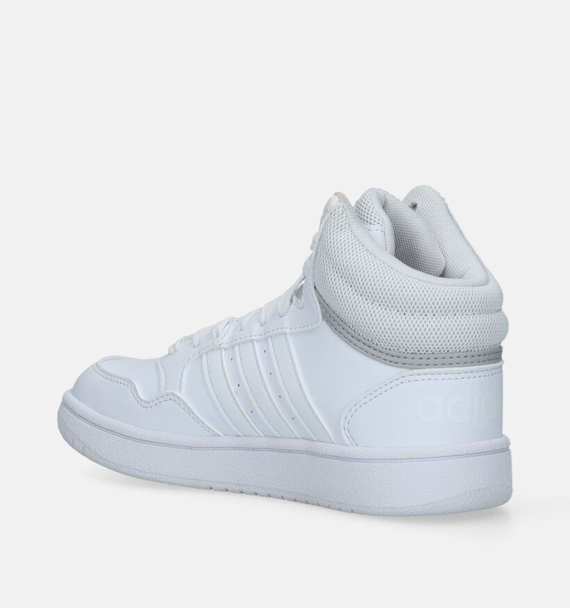 adidas Hoops 3.0 MID K Baskets en Blanc pour filles, garçons (341639)