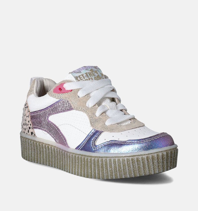 Braqeez Peggy Paris Baskets basses en Blanc pour filles (357456) - pour semelles orthopédiques