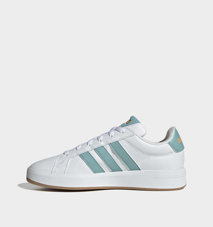 adidas Grand Court 3.0 Witte/Munt Sneakers voor jongens (375464)