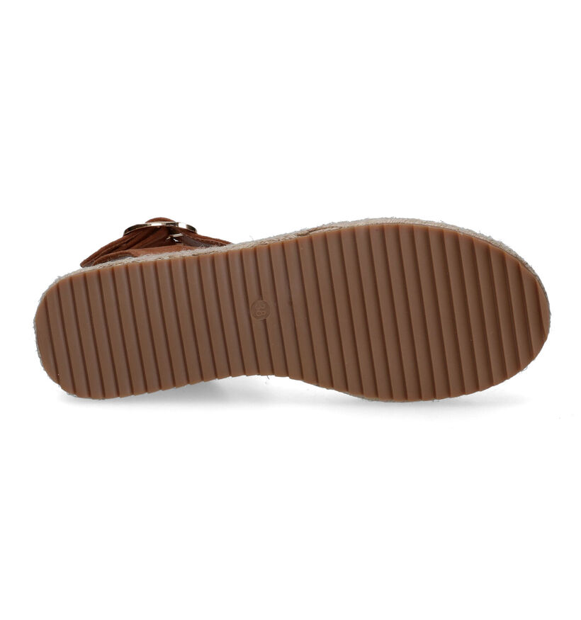 Poelman Espadrilles en Cognac en simili cuir (310331)