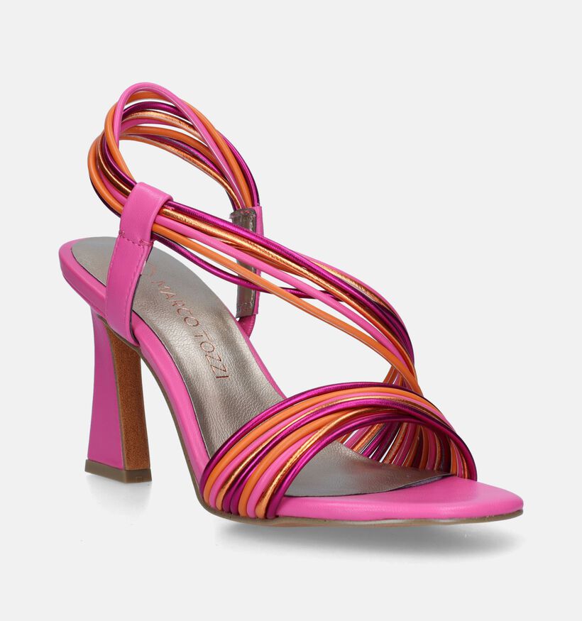 Marco Tozzi Sandales avec talon en Fuchsia pour femmes (336060)