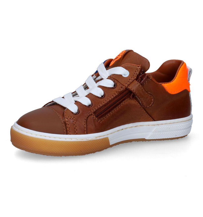 STONES and BONES Perno Cognac Veterschoenen voor jongens (303486) - geschikt voor steunzolen