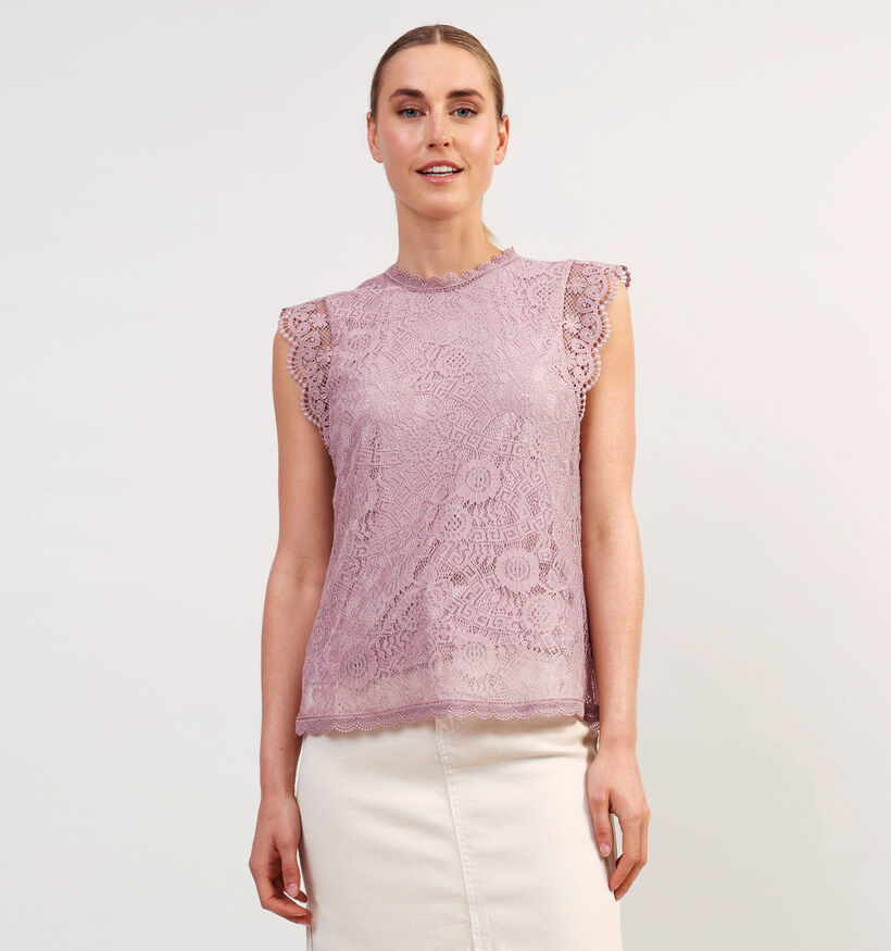 Pieces Olline Blouse en dentelle en Rose pour femmes (351104)