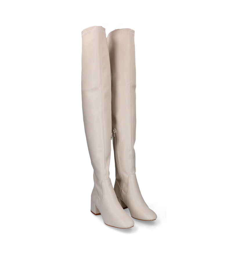 Vanessa Wu Beige Overknee Laarzen voor dames (303360)