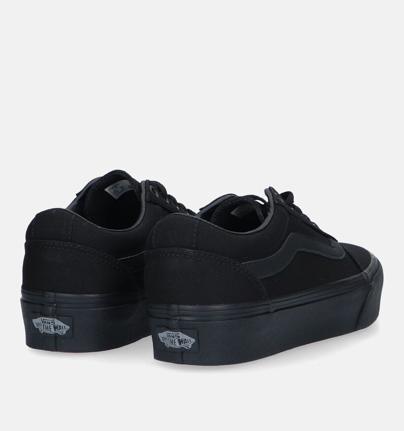 Vans Ward Platform Zwarte Skate sneakers voor dames (328043)