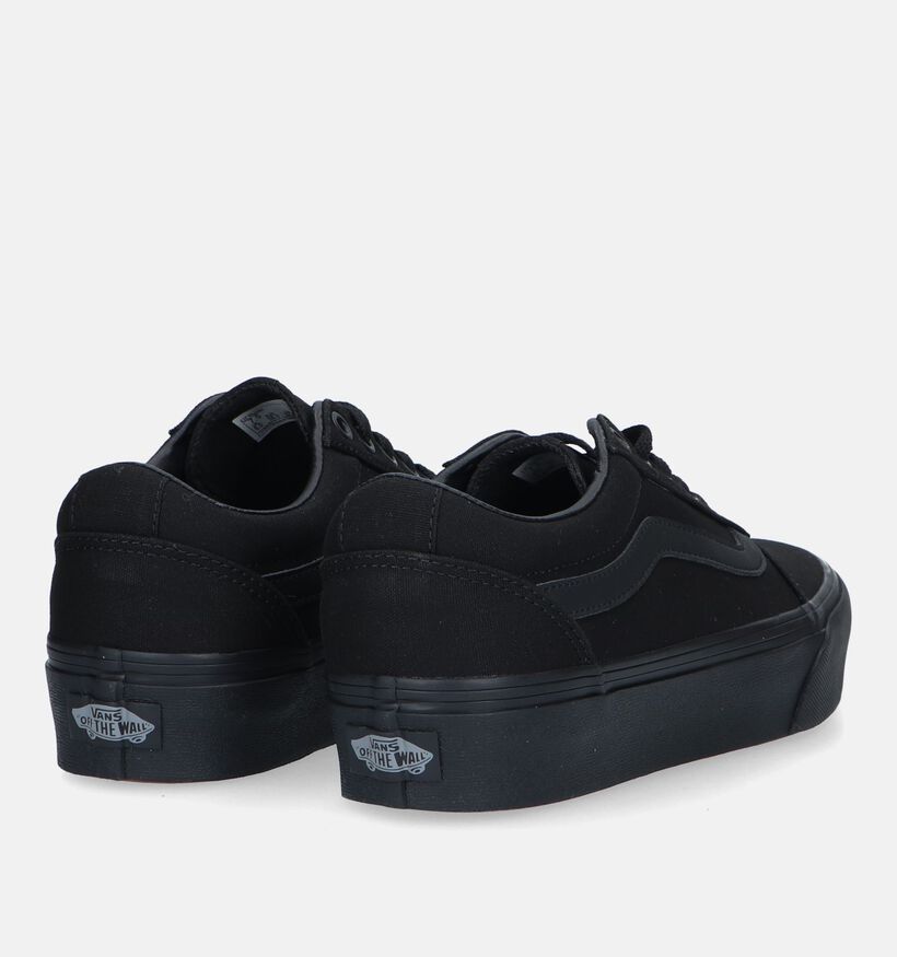 Vans Ward Platform Baskets de skate en Noir pour femmes (328043)