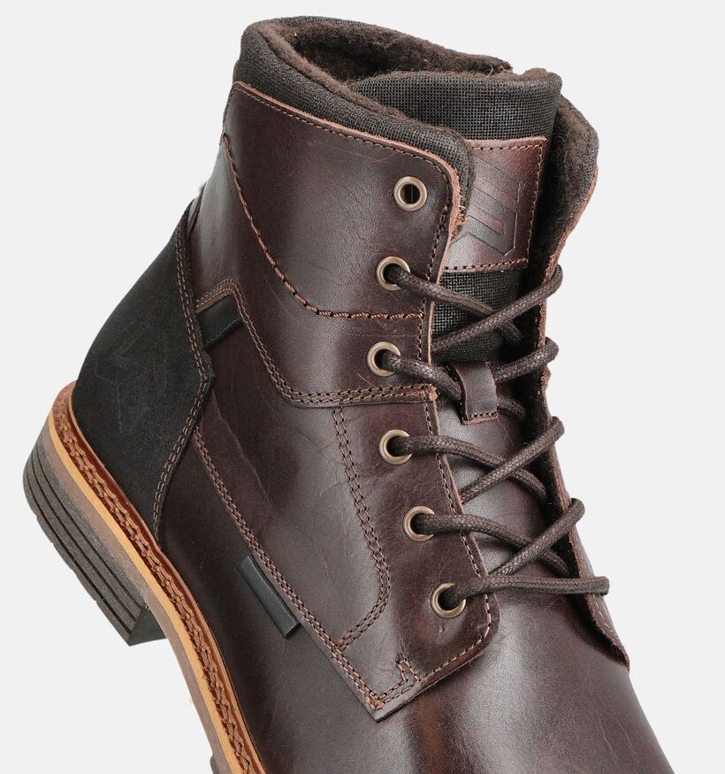 La Strada Boots à lacets en Brun foncé pour hommes (362198) - pour semelles orthopédiques