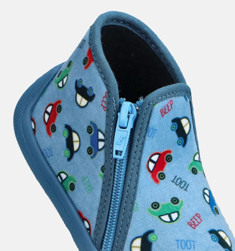 Milo & Mila Pantoufles fermées en Bleu clair pour filles, garçons (364933) - pour semelles orthopédiques
