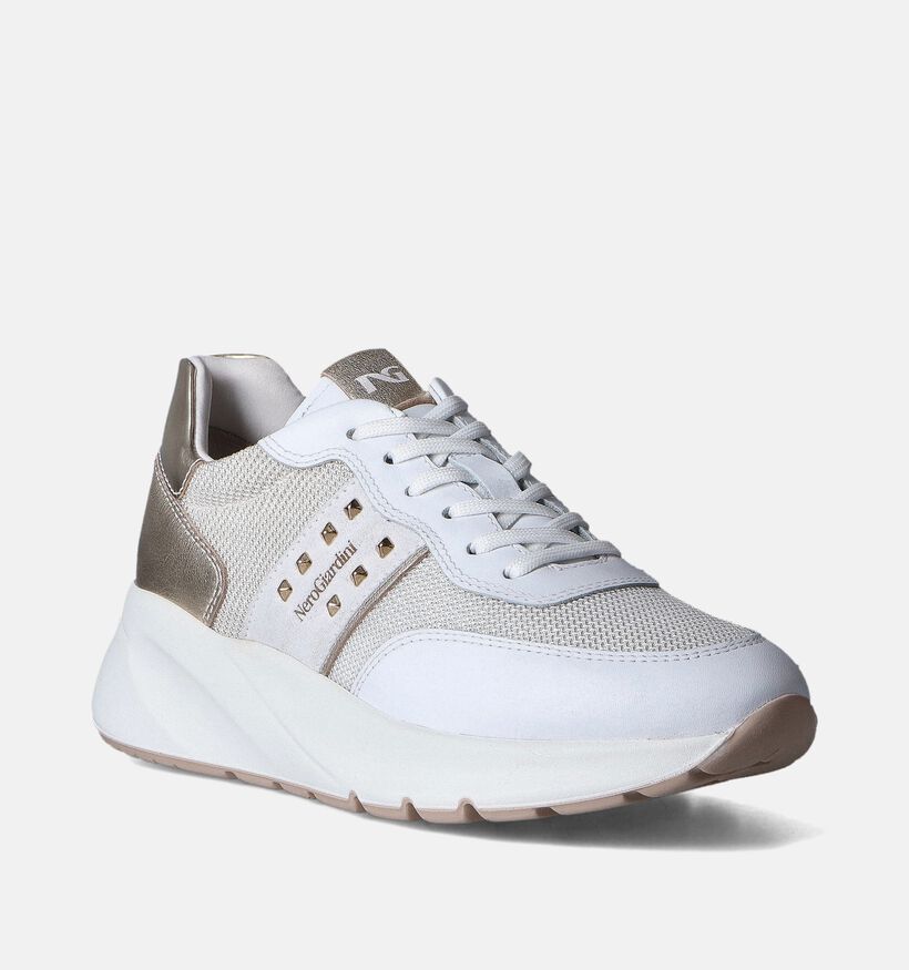 NeroGiardini Witte Sneakers voor dames (351944) - geschikt voor steunzolen