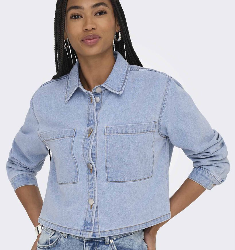 JDY Marly Boxy Denim Manteau en Bleu pour femmes (367886)