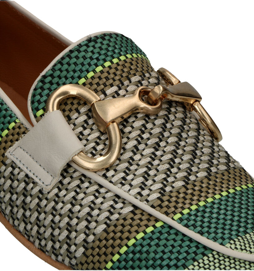 Jhay Loafers en Vert en textile (325531)