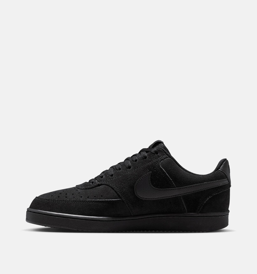 Nike Court Vision Baskets basses en Noir pour hommes (376136)
