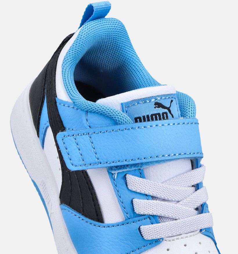 Puma Rebound V6 Lichtblauwe Sneakers voor meisjes, jongens (366637) - geschikt voor steunzolen