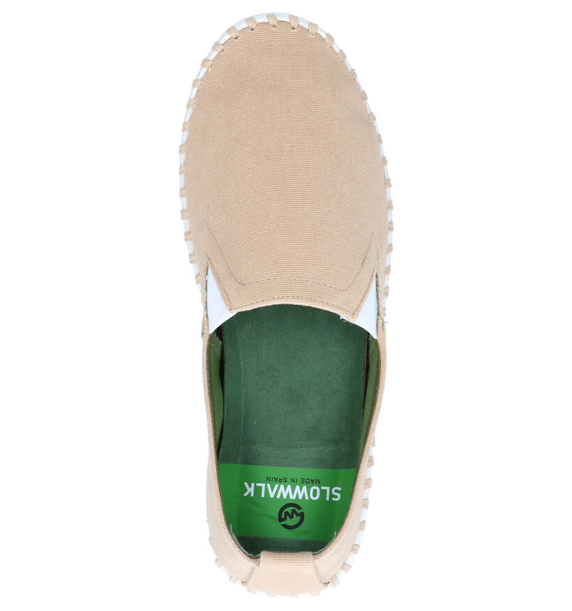 Slowwalk Bones Chaussures Slip-on en Beige en textile (270941)