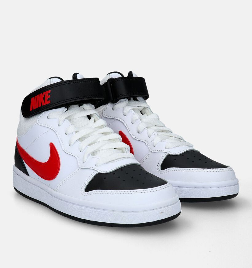 Nike Court Borough Baskets en Blanc pour filles, garçons (328096)