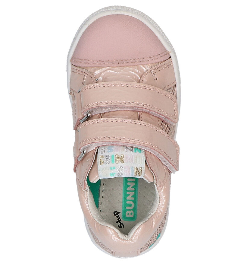 Bunnies Loetje Louw Witte Velcroschoenen in leer (275277)