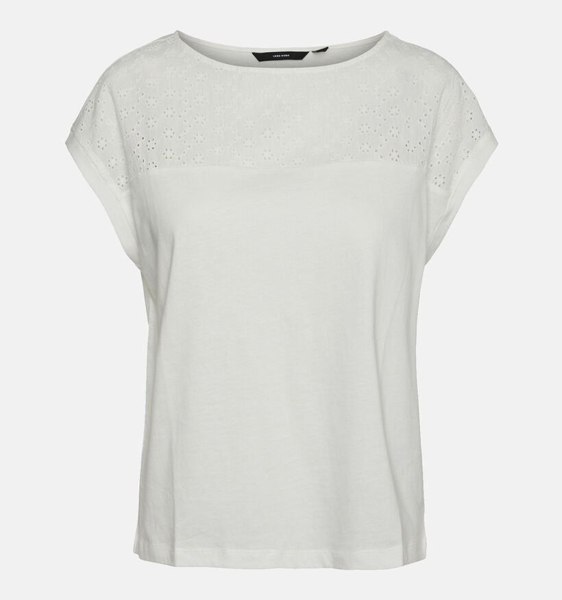 Vero Moda Kaya T-shirt en Blanc pour femmes (341829)