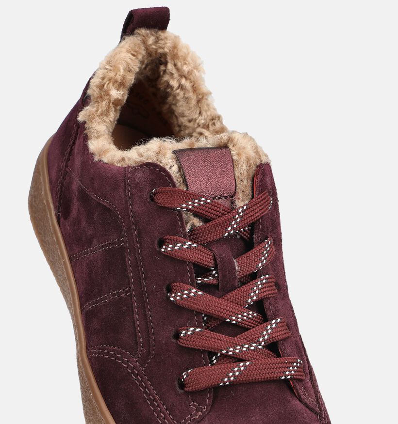 Gabor Bordeaux Lage Sneakers voor dames (376991) - geschikt voor steunzolen