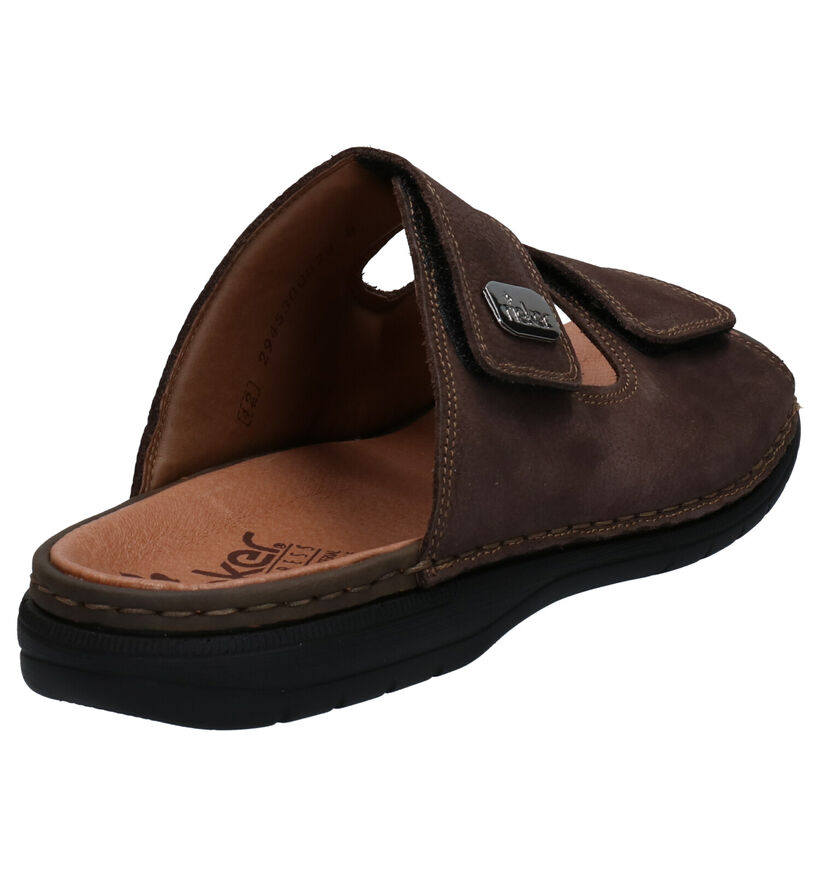 Rieker Nu-pieds à scratch en Noir pour hommes (366091)