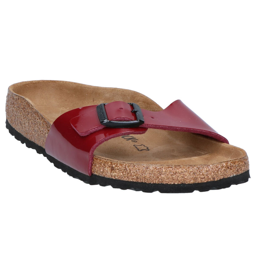 Birkenstock Madrid Nu-pieds en Rouge en simili cuir (322644)