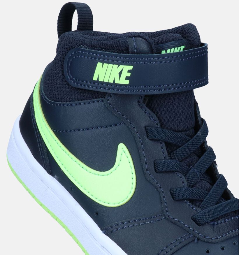 Nike Court Borough Mid 2 PS Blauwe Sneakers voor jongens, meisjes (332214)