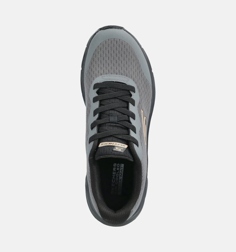 Skechers Glide-Step Vortex Avalin Baskets en Gris fonc&eacute; pour hommes (375623)