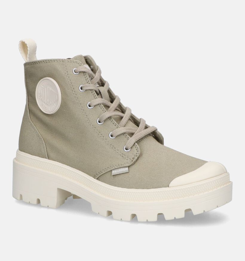 Palladium Pallabase Bottines en Taupe pour femmes (320194) - pour semelles orthopédiques