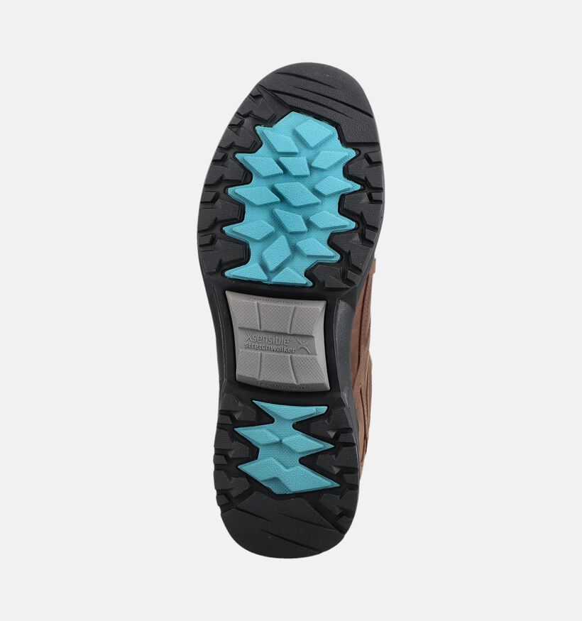 Xsensible Abo Donkerbruine Lage Wandelsneakers voor heren (389536) - geschikt voor steunzolen