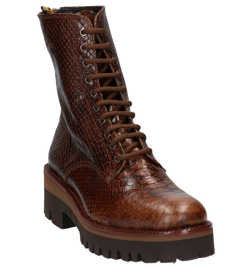 Zinda Cognac Boots in leer (261185)