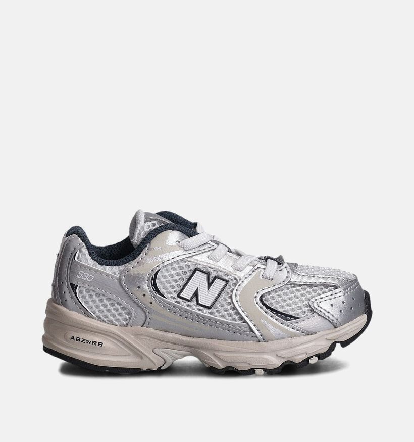New Balance 530 Baskets en Argent pour filles, garçons (358687) - pour semelles orthopédiques