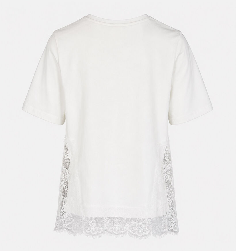 Vila Vigdis Witte T-shirt met Kant voor dames (382049)