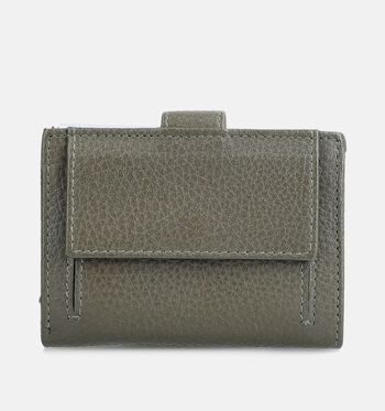 Crinkles Portemonnees Zwart/Cognac/Bruin/Groen