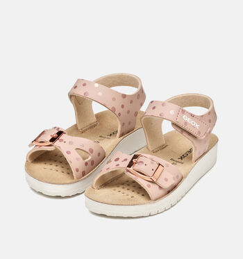 Geox Sandalen Wit/Roze/Rose gold/Zilver