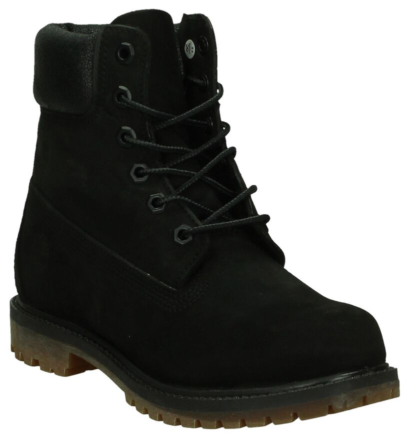 6 Inch Premium Bottillons en Noir en cuir (200527)