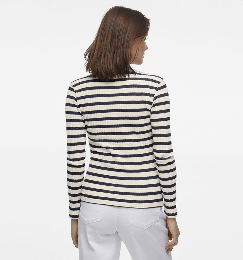 Vila Amelie T-shirt à rayé en Bleu pour femmes (351806)