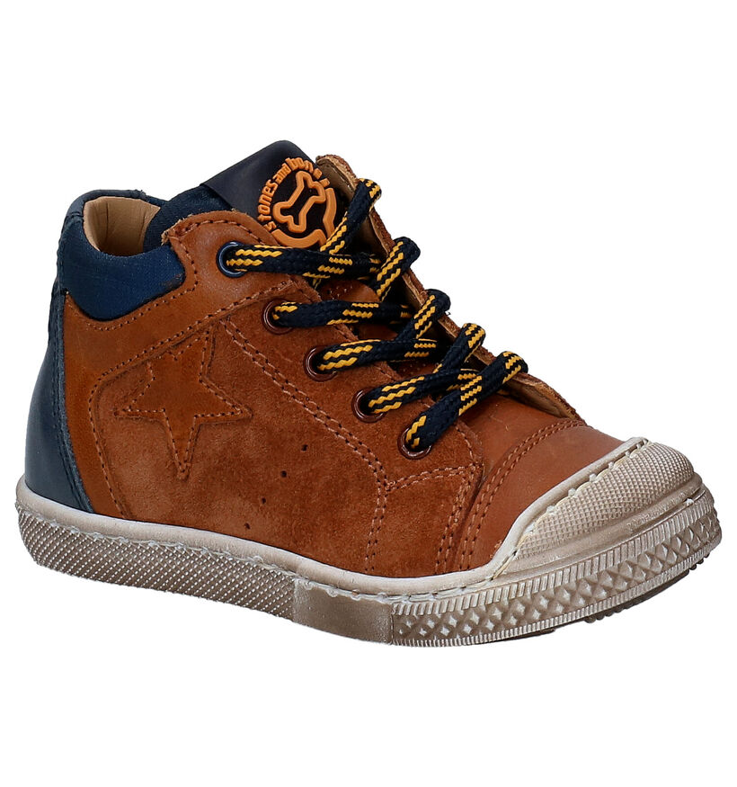 STONES and BONES Leno Chaussures enfants en Cognac en cuir (295158)