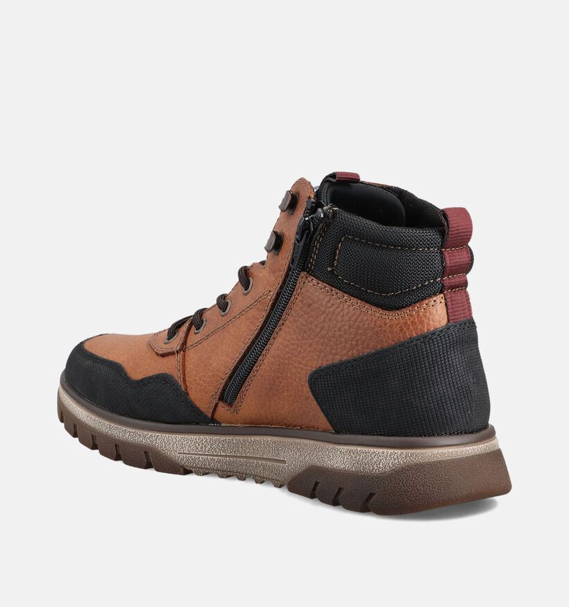 Rieker Cognac Hoge Sneakers voor heren (363508) - geschikt voor steunzolen