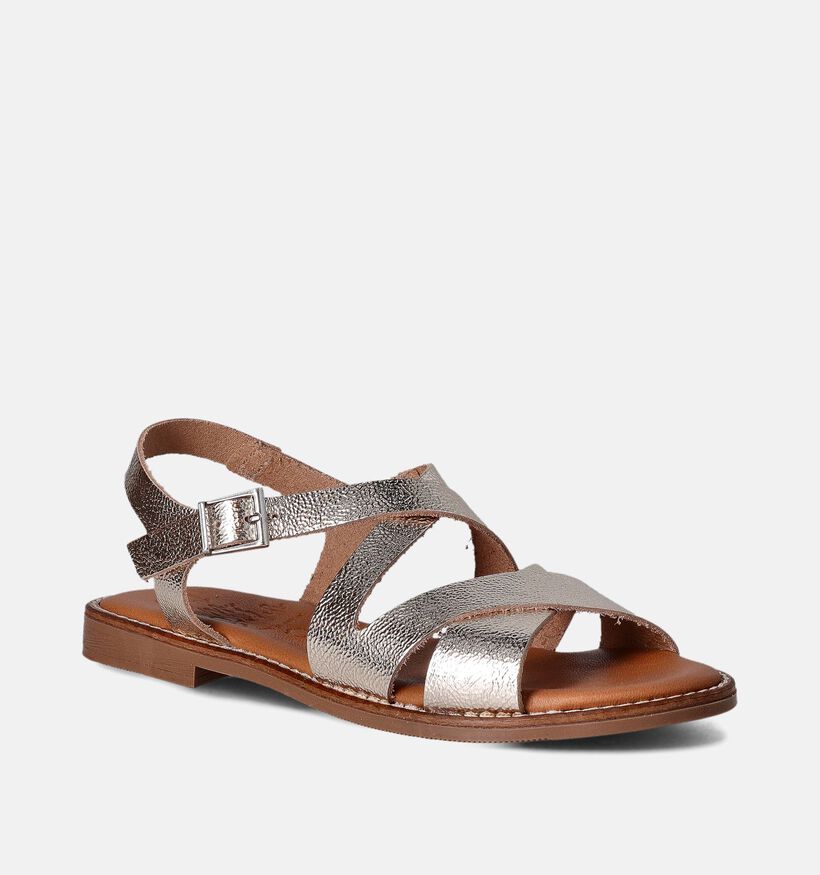 Oh My Sandals Gouden Platte sandalen voor dames (356200)