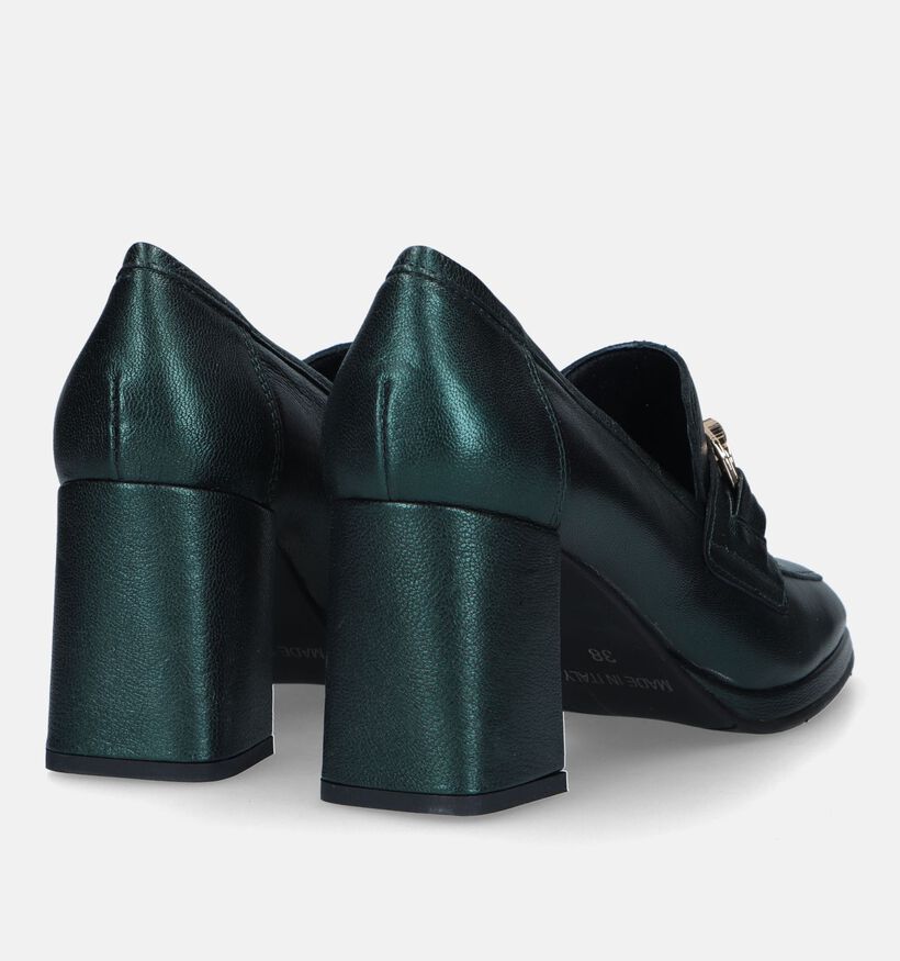 Signatur Mocassins avec talon en Vert pour femmes (333423)